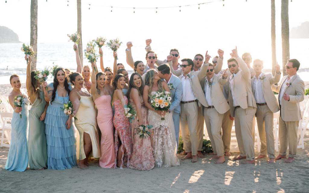 people celebrating a wedding